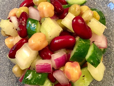 簡単お豆のサラダ